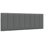 vidaXL Cadru de pat fără saltea, gri închis, 140x190 cm, textil