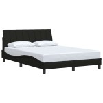 vidaXL Cadru de pat fără saltea, negru, 140x190 cm, textil