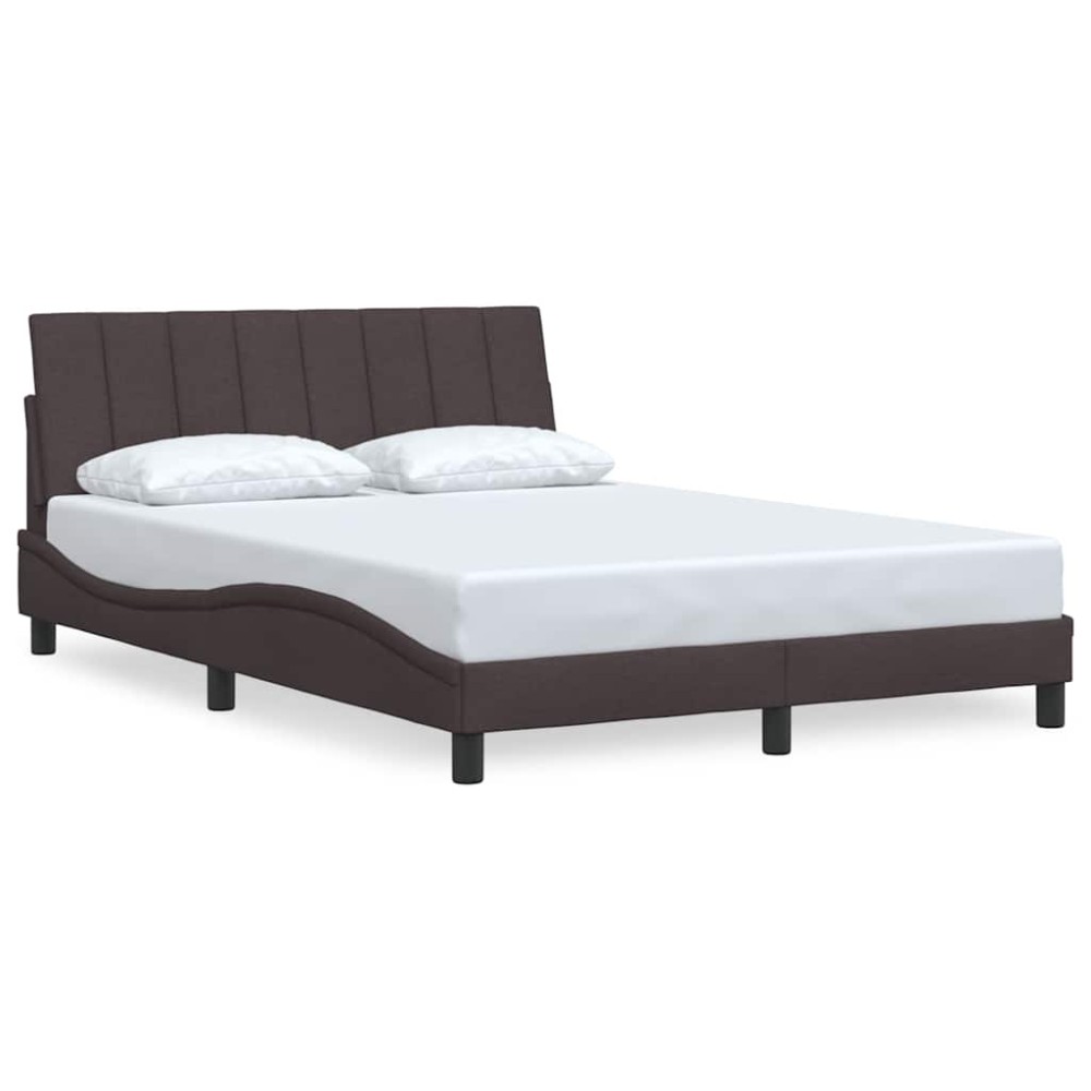 vidaXL Cadru de pat fără saltea, maro închis, 140x200 cm, textil