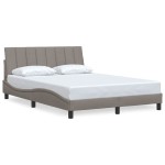 vidaXL Cadru de pat fără saltea, gri taupe, 140x190 cm, textil vidaXL Cadru de pat fără saltea, gri taupe, 140x190 cm, textil
