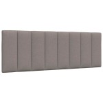 vidaXL Cadru de pat fără saltea, gri taupe, 140x190 cm, textil vidaXL Cadru de pat fără saltea, gri taupe, 140x190 cm, textil