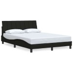 vidaXL Cadru de pat fără saltea, negru, 140x200 cm, textil vidaXL Cadru de pat fără saltea, negru, 140x200 cm, textil