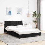 vidaXL Cadru de pat fără saltea, negru, 140x200 cm, textil vidaXL Cadru de pat fără saltea, negru, 140x200 cm, textil
