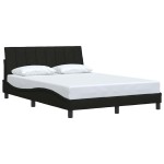 vidaXL Cadru de pat fără saltea, negru, 140x200 cm, textil vidaXL Cadru de pat fără saltea, negru, 140x200 cm, textil