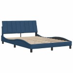 vidaXL Cadru de pat fără saltea, albastru, 140x200 cm, textil