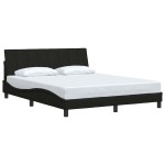 vidaXL Cadru de pat fără saltea, negru, 160x200 cm, textil vidaXL Cadru de pat fără saltea, negru, 160x200 cm, textil