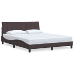 vidaXL Cadru de pat fără saltea, maro închis, 160x200 cm, textil vidaXL Cadru de pat fără saltea, maro închis, 160x200 cm, textil