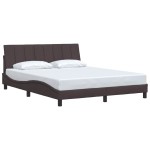 vidaXL Cadru de pat fără saltea, maro închis, 160x200 cm, textil vidaXL Cadru de pat fără saltea, maro închis, 160x200 cm, textil