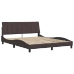 vidaXL Cadru de pat fără saltea, maro închis, 160x200 cm, textil vidaXL Cadru de pat fără saltea, maro închis, 160x200 cm, textil