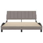 vidaXL Cadru de pat fără saltea, gri taupe, 160x200 cm, textil vidaXL Cadru de pat fără saltea, gri taupe, 160x200 cm, textil