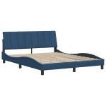 vidaXL Cadru de pat fără saltea, albastru, 160x200 cm, textil