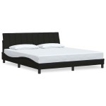 vidaXL Cadru de pat fără saltea, negru, 180x200 cm, textil vidaXL Cadru de pat fără saltea, negru, 180x200 cm, textil