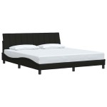 vidaXL Cadru de pat fără saltea, negru, 180x200 cm, textil vidaXL Cadru de pat fără saltea, negru, 180x200 cm, textil