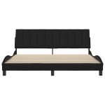vidaXL Cadru de pat fără saltea, negru, 180x200 cm, textil vidaXL Cadru de pat fără saltea, negru, 180x200 cm, textil