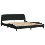 vidaXL Cadru de pat fără saltea, negru, 180x200 cm, textil vidaXL Cadru de pat fără saltea, negru, 180x200 cm, textil