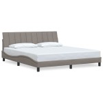 vidaXL Cadru de pat fără saltea, gri taupe, 180x200 cm, textil vidaXL Cadru de pat fără saltea, gri taupe, 180x200 cm, textil