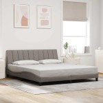 vidaXL Cadru de pat fără saltea, gri taupe, 180x200 cm, textil vidaXL Cadru de pat fără saltea, gri taupe, 180x200 cm, textil