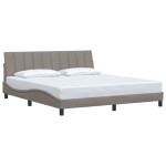 vidaXL Cadru de pat fără saltea, gri taupe, 180x200 cm, textil vidaXL Cadru de pat fără saltea, gri taupe, 180x200 cm, textil