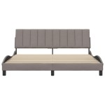 vidaXL Cadru de pat fără saltea, gri taupe, 180x200 cm, textil vidaXL Cadru de pat fără saltea, gri taupe, 180x200 cm, textil
