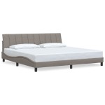 vidaXL Cadru de pat fără saltea, gri taupe, 200x200 cm, textil vidaXL Cadru de pat fără saltea, gri taupe, 200x200 cm, textil