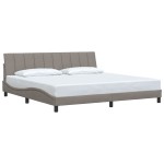 vidaXL Cadru de pat fără saltea, gri taupe, 200x200 cm, textil vidaXL Cadru de pat fără saltea, gri taupe, 200x200 cm, textil