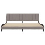 vidaXL Cadru de pat fără saltea, gri taupe, 200x200 cm, textil vidaXL Cadru de pat fără saltea, gri taupe, 200x200 cm, textil
