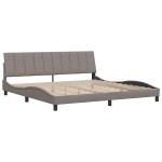 vidaXL Cadru de pat fără saltea, gri taupe, 200x200 cm, textil vidaXL Cadru de pat fără saltea, gri taupe, 200x200 cm, textil