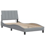 vidaXL Cadru de pat fără saltea, gri deschis, 80x200 cm, textil
