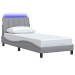 vidaXL Cadru de pat fără saltea, gri deschis, 80x200 cm, textil