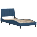 vidaXL Cadru de pat fără saltea țesătură albastră 80x200 cm