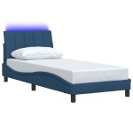 vidaXL Cadru de pat fără saltea țesătură albastră 80x200 cm