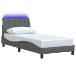 vidaXL Cadru de pat fără saltea, gri închis, 90x190 cm, textil vidaXL Cadru de pat fără saltea, gri închis, 90x190 cm, textil
