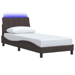 vidaXL Cadru de pat fără saltea, maro închis, 90x190 cm, textil vidaXL Cadru de pat fără saltea, maro închis, 90x190 cm, textil
