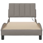 vidaXL Cadru de pat fără saltea Taupe 90x190 cm Stofa