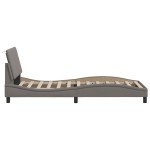 vidaXL Cadru de pat fără saltea Taupe 90x190 cm Stofa