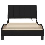vidaXL Cadru de pat fără saltea, negru, 100x200 cm, textil