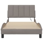 vidaXL Cadru de pat fără saltea, gri taupe, 100x200 cm, textil vidaXL Cadru de pat fără saltea, gri taupe, 100x200 cm, textil