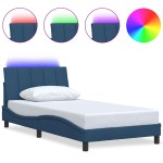 vidaXL Cadru de pat fără saltea țesătură albastră 100x200 cm vidaXL Cadru de pat fără saltea țesătură albastră 100x200 cm
