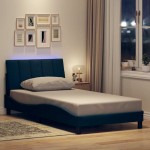 vidaXL Cadru de pat fără saltea țesătură albastră 100x200 cm vidaXL Cadru de pat fără saltea țesătură albastră 100x200 cm