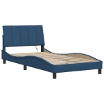 vidaXL Cadru de pat fără saltea țesătură albastră 100x200 cm vidaXL Cadru de pat fără saltea țesătură albastră 100x200 cm