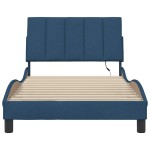 vidaXL Cadru de pat fără saltea țesătură albastră 100x200 cm vidaXL Cadru de pat fără saltea țesătură albastră 100x200 cm