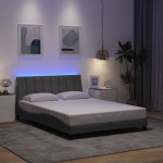 vidaXL Cadru de pat fără saltea, gri deschis, 120x200 cm, textil