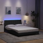 vidaXL Cadru de pat fără saltea, gri închis, 120x200 cm, textil