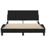 vidaXL Cadru de pat fără saltea, negru, 120x200 cm, textil