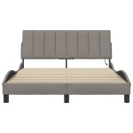 vidaXL Cadru de pat fără saltea, gri taupe, 120x200 cm, textil vidaXL Cadru de pat fără saltea, gri taupe, 120x200 cm, textil