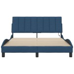 vidaXL Cadru de pat fără saltea, albastru, 140x190 cm, textil