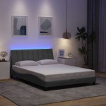 vidaXL Cadru de pat fără saltea, gri deschis, 140x200 cm, textil