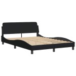vidaXL Cadru de pat fără saltea, negru, 140x200 cm, textil vidaXL Cadru de pat fără saltea, negru, 140x200 cm, textil