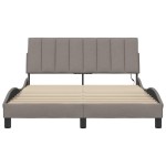 vidaXL Cadru de pat fără saltea, gri taupe, 140x200 cm, textil vidaXL Cadru de pat fără saltea, gri taupe, 140x200 cm, textil