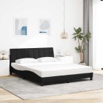 vidaXL Cadru de pat fără saltea, negru, 160x200 cm, textil vidaXL Cadru de pat fără saltea, negru, 160x200 cm, textil